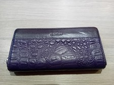Antler Real 100% Leather Women’s Purple Large 8 Inch Purse