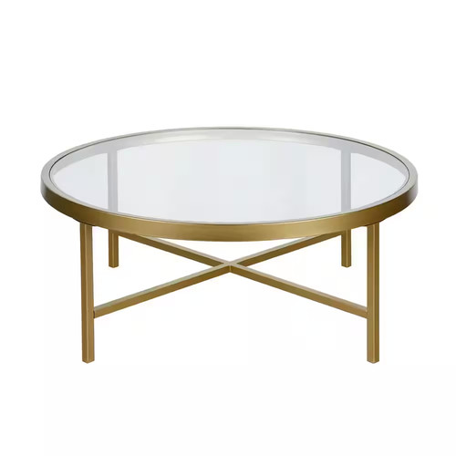 Xivil brass round - brass, glass