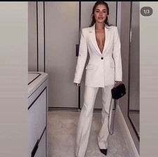 Zara  New Sand Fitted Blazer