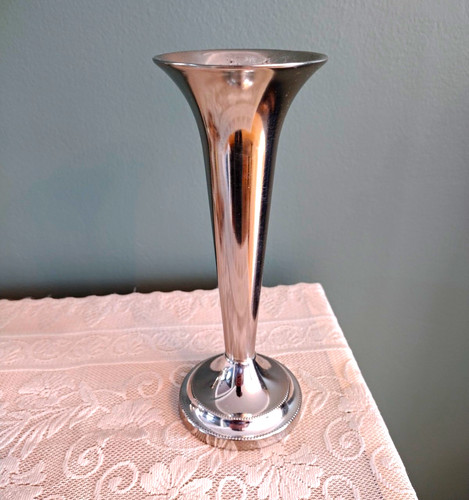 Silver plate trumpet - plate,