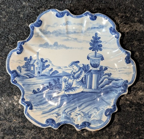 Dutch delft c1870 footed - dutch, "