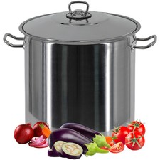 Gastro Large Stainless Steel Induction Stock Pot Casserole Pot