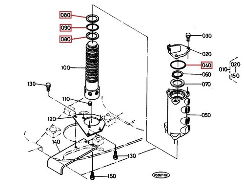 Rotary joint repair seal kit - repair,
