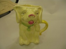 Vintage Keele Street England Pottery Yellow Dog Pitcher/Jug Circa 1940's  #PO47