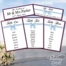 Wedding Party Table Plan Names