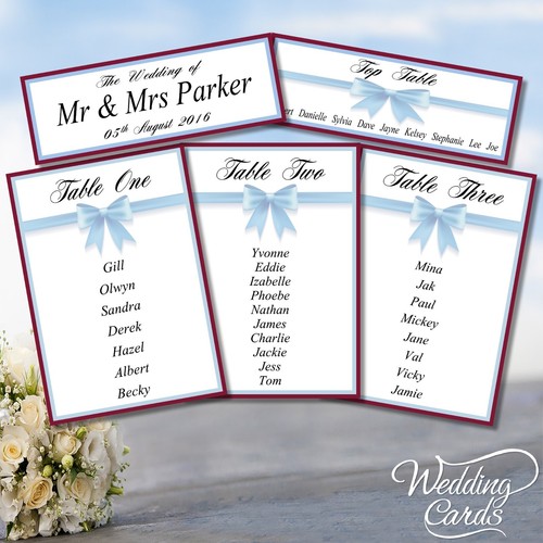 Wedding party table - table, plan