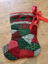 Handmade Large Quilted Patchwork Christmas Stocking 
