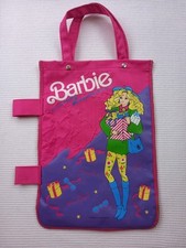 Vintage 1990s Barbie Tote Bag Mattel 16" With Straps