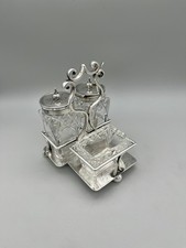 EDWARDIAN CUT GLASS & STERLING