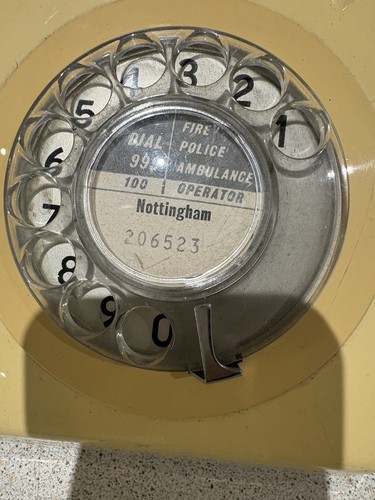 Antique rotary dial telephone - dial,