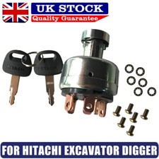 For Hitachi Excavator Digger Ignition Starter Switch EX120 200-1 6 Connectors UK