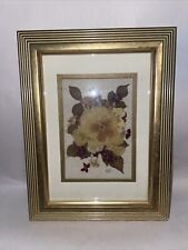 Vintage hand Picked and Pressed Dried Flower Arrangement, Mounted And Framed