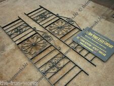 TUDOR ROSE WROUGHT IRON METAL RAILING PANELS 4FT LONG x 18" TALL MADE TO ORDER