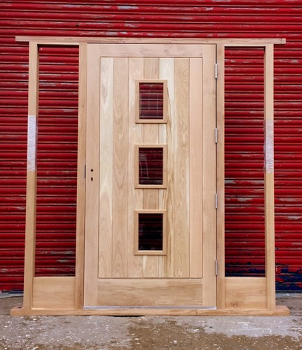 Solid oak front door with - solid,