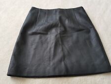Topshop, black pleather/PVC mini pencil skirt, lined, zip fasten, Size 8