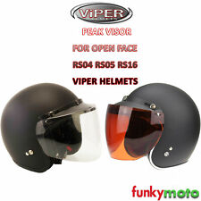 REPLACEMENT ANTI SCRATCH PEAK VISOR FOR VIPER HELMETS RS-05 RS-04 AMBER CLEAR