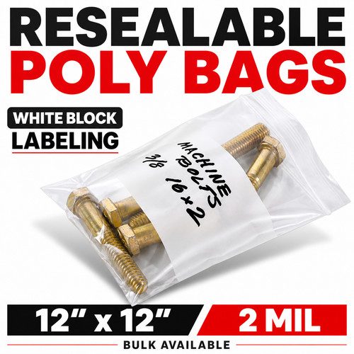 Clear reclosable poly bags - poly,