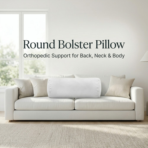 Round bolster pillow - round,