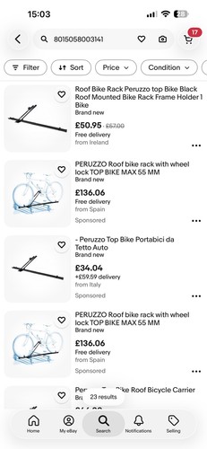 Roof bike rack peruzzo top - rack,