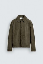 Zara Green Suede Leather