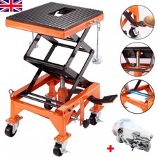 Hydraulic Motorcycle Lift Table 350 LBS Dirt Bike Scissor Jack Stand ATV 4 Wheel