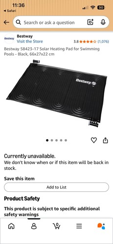 Bestway solar pool heater - pool,