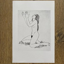 Eric Gill - Earth Waiting - Print 23.5cm By 6cm approx