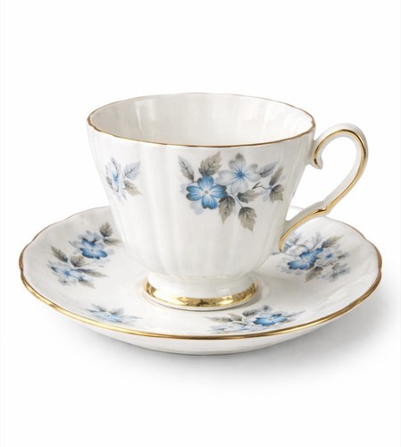 Colclough blue floral teacup - colclough, &