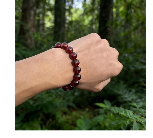 Garnet natural bracelet 8mm - garnet,