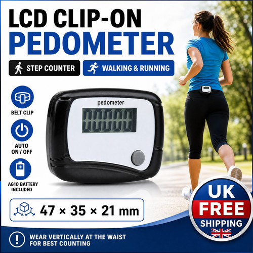 Lcd clip pedometer - clip, on