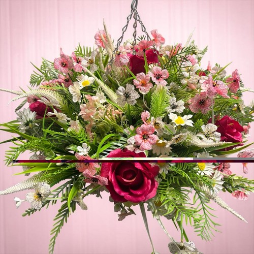 Artificial hanging basket - hanging,