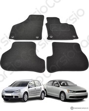 for VW Golf MK5 & Jetta 03 - 2008 Tailored Black Car Mats Carpets Set Oval Clip