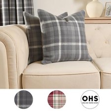 Woven Check Cushion Covers