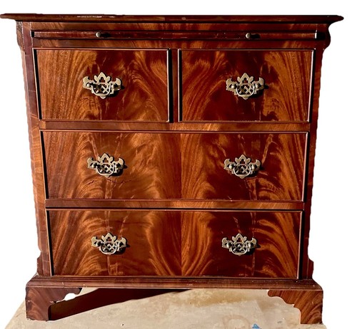 Mahogany chest with four - mahogany, chest,
