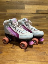 Rio Quad Roller Skates Size UK 6 EU 40 White & Pink Used