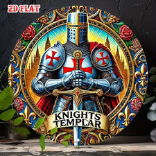 KNIGHTS TEMPLAR Round Metal