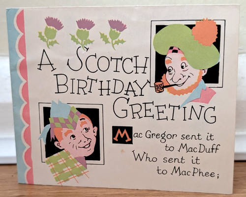Vtg used funny scotch scottish - scotch,