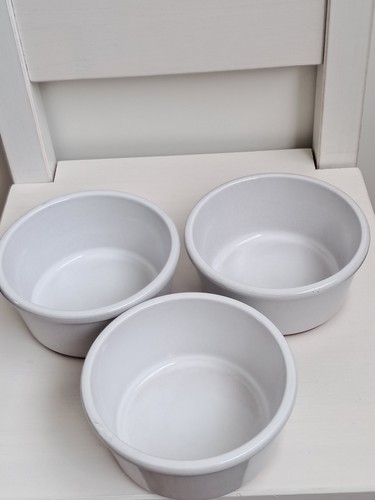 White ceramic ramekins - 3, (11cm