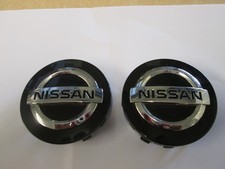 2X GENUINE NISSAN CENTRE WHEEL hub Cap black Outer Diameter 64mm