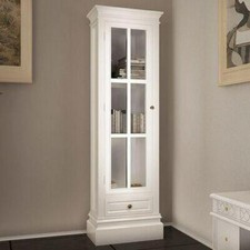 White Glass Cabinet Display