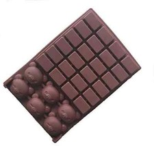 Silicone Chocolate Bar Mould Shapes Candy Mold Wax Melts Ice Cube Jelly Tray