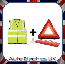 Car Warning Triangle Reflective Emergency Breakdown & High Visibility Vest KIT