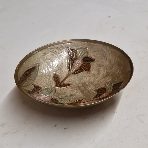 Vintage indian brass enamel - vintage,