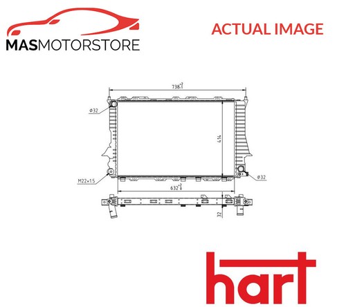 Engine cooling radiator hart - engine,