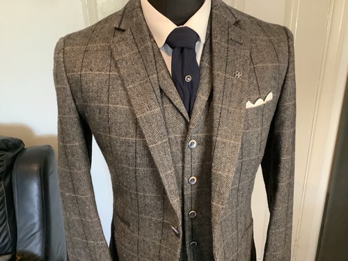 Mens three piece suit grey - mens,