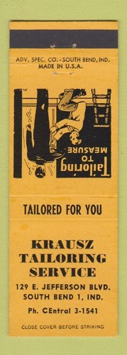 Matchbook cover krausz - matchbook,