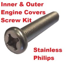 Suzuki T125 Stinger - FULL Engine Covers Kit - A2 Philips Head Screws