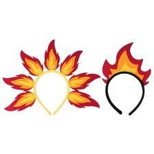 Devil Flame Headbands Artistic Gothic Holiday Hair Accessory for Role Play