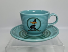 Daffy Duck Cup & Saucer Warner Bros Fiesta Ware Looney Tunes Homer Laughlin