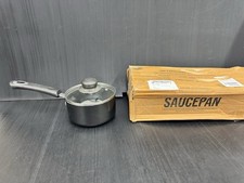 Kichly Sauce Pan 14cm 1 Quart Non Stick Saucepan with Glass Lid  Black